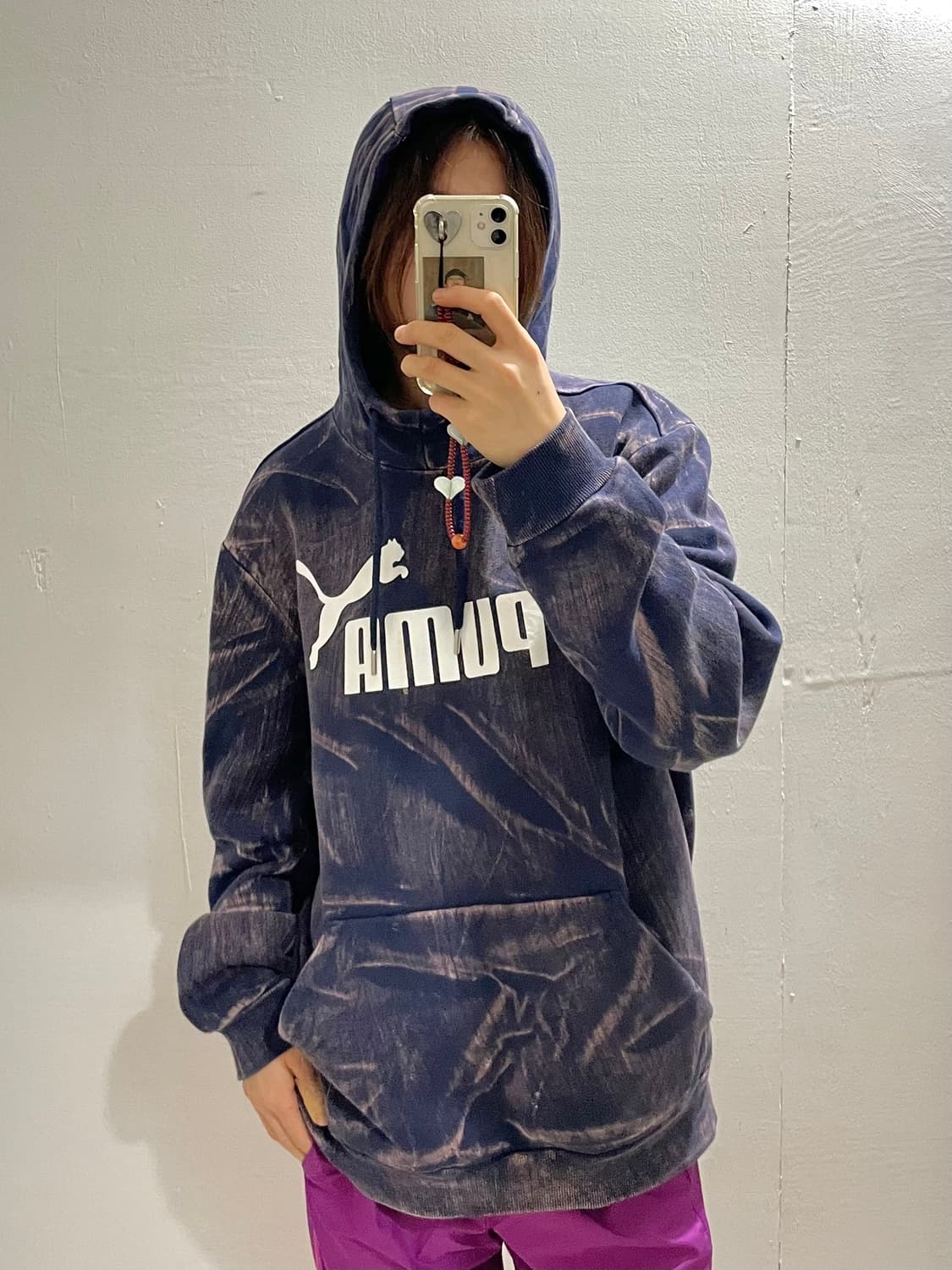 푸마 블리치 워싱 후드티 상품이미지3
