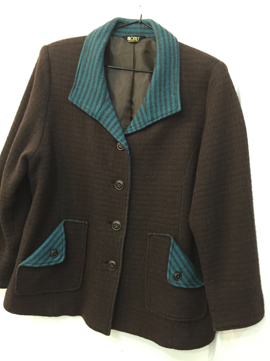 빈티지 민트초코 울 자켓 상품이미지3