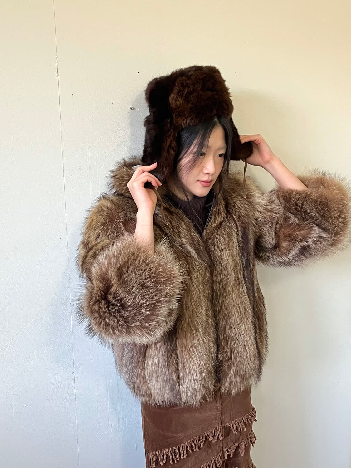 오리지날 폭스 퍼 이어플랩 상품이미지6