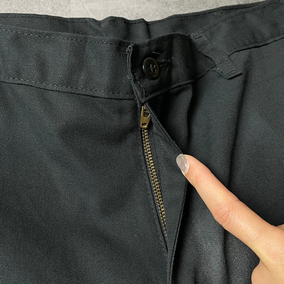 DICKIES 디키즈 빈티지 블랙 코튼 더블니 워크 팬츠 A00801 상품이미지3