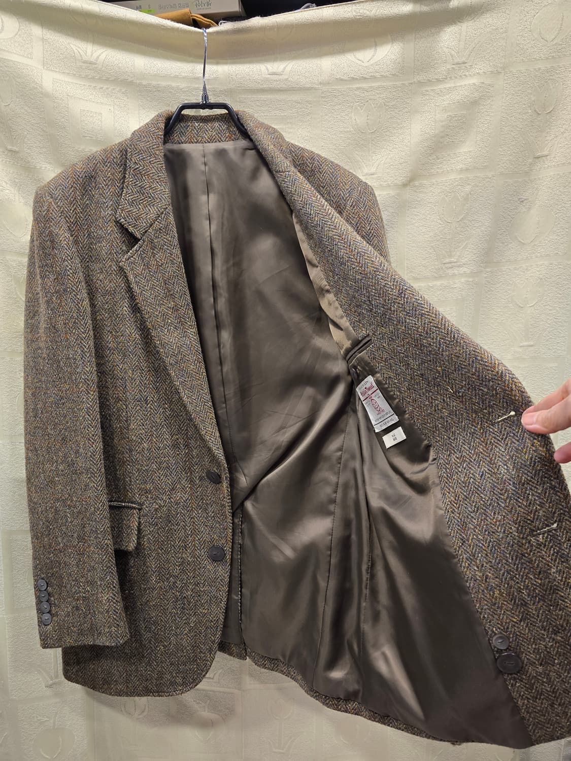 해리스 트위드 헤링본 울 블레이저 자켓 95정도 상품이미지6