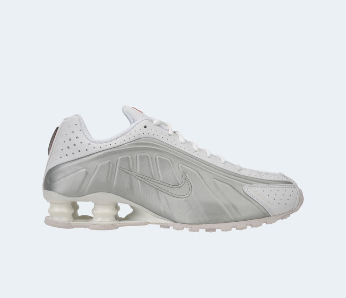 (W) Nike Shox R4 White Metallic Silver 상품이미지1