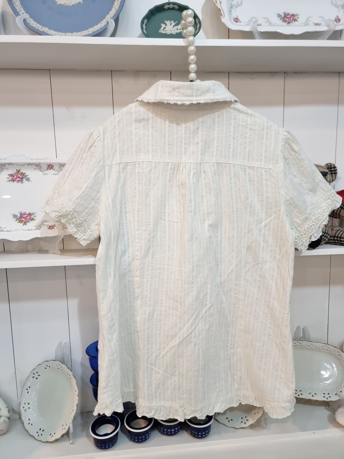 axes femme(엑시즈 팜므) 로맨틱 레이스 카라 블라우스 상품이미지7