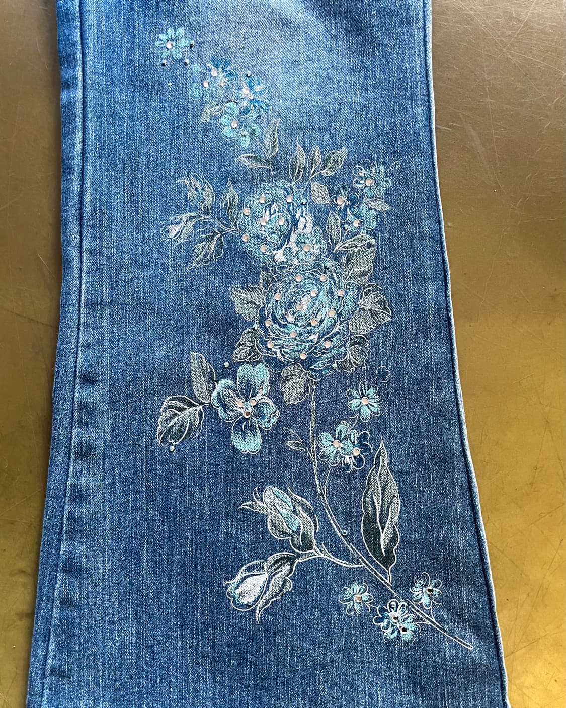 Jpn Vintage Floral Cubic Flare Jeans 상품이미지6