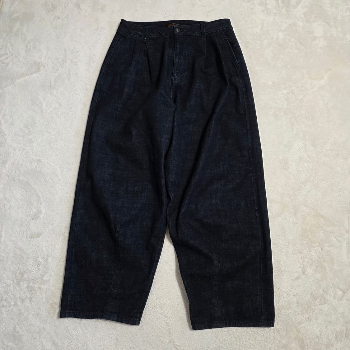 (30)비슬로우 와이드 벌룬 셀비지 데님 팬츠 상품이미지1