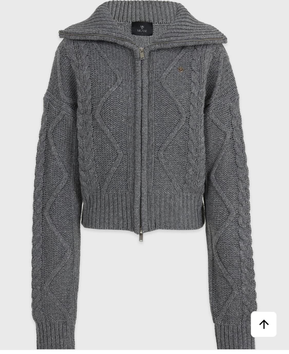 미케네 세이지 울 트위스트 니트집업 그레이 1사이즈 상품이미지1