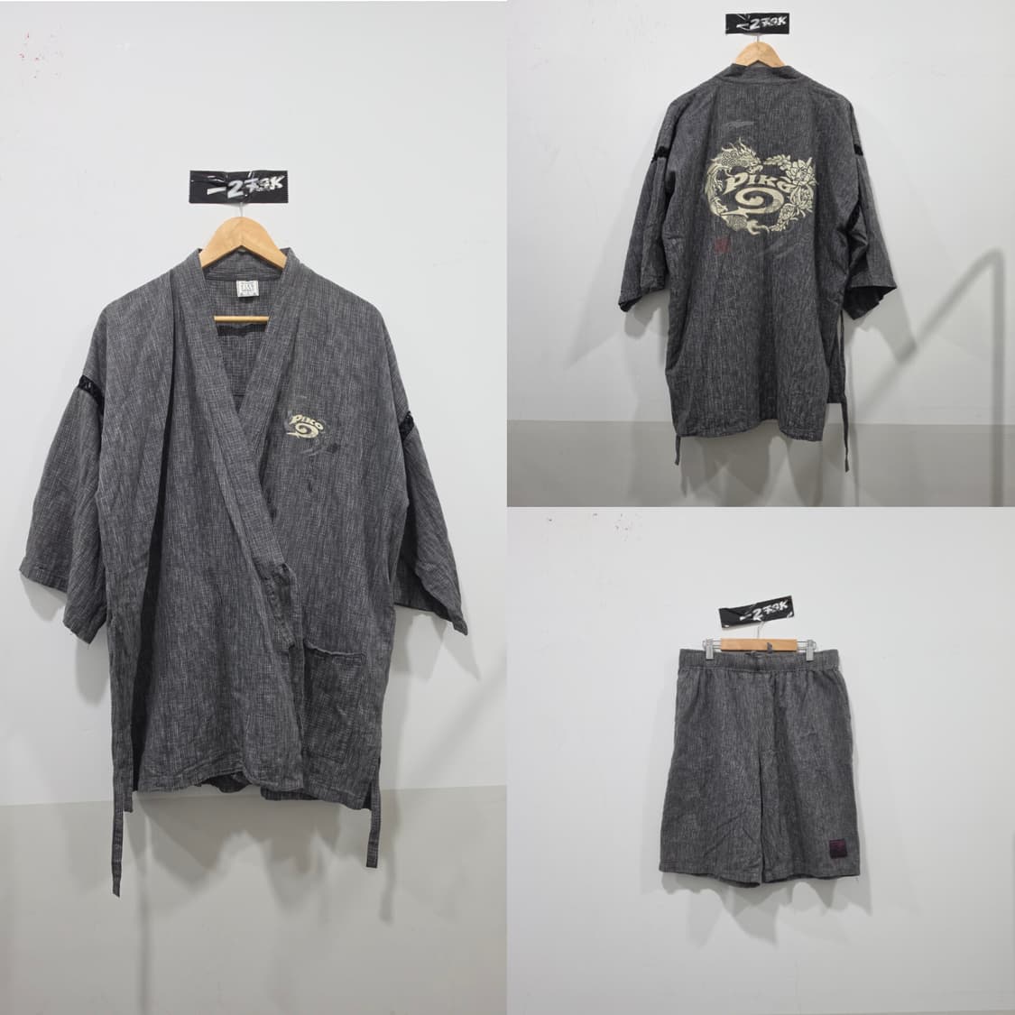 Piko 진베이 셋업 그레이 L 상품이미지1