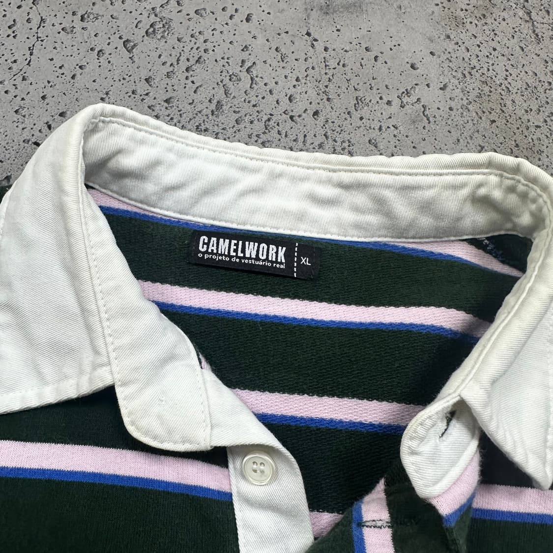 ✨ (바배) 카멜워크 스트라이프 카라 롱슬리브 상품이미지5