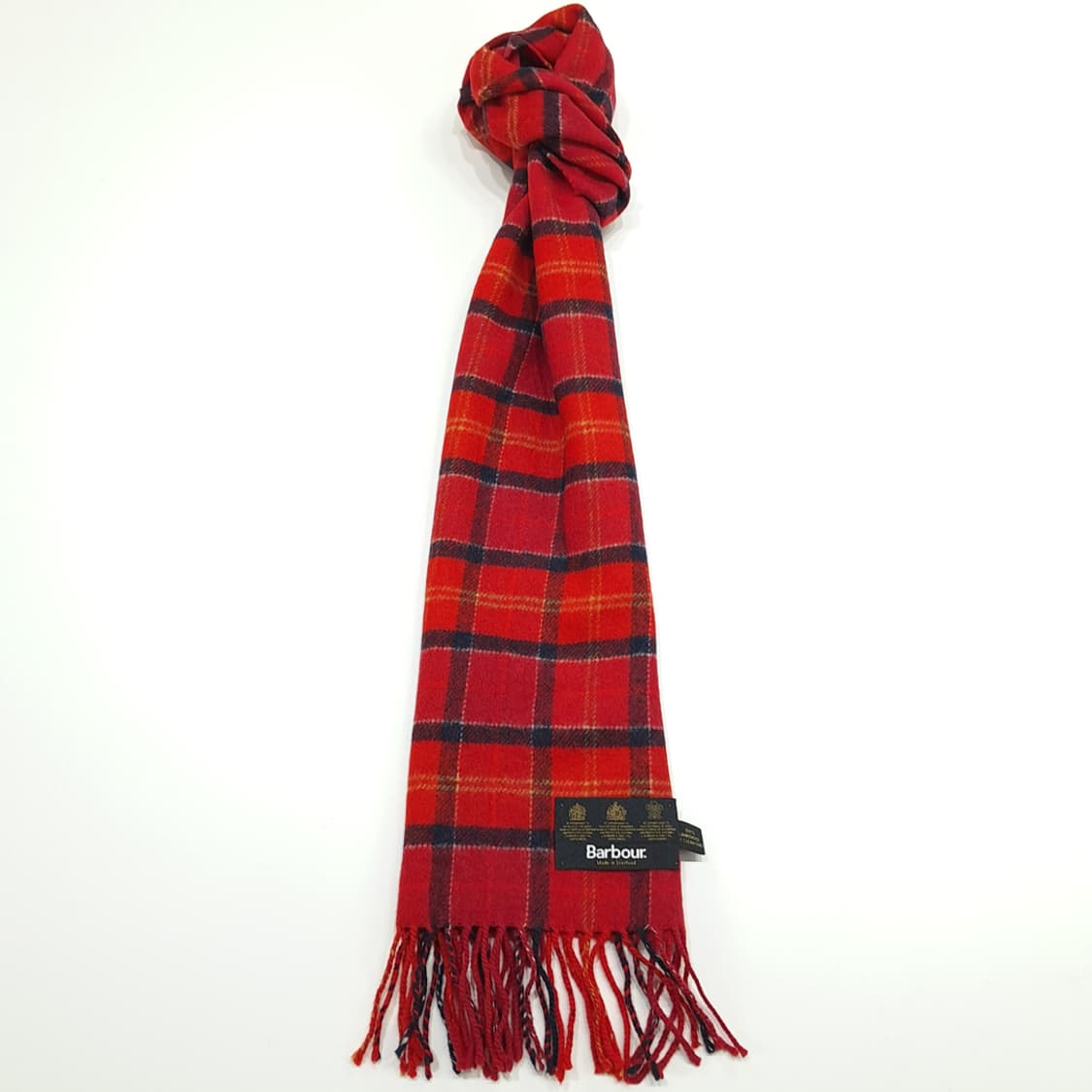 MX308 바버 레드 타탄체크 램스울 목도리 머플러 상품이미지4