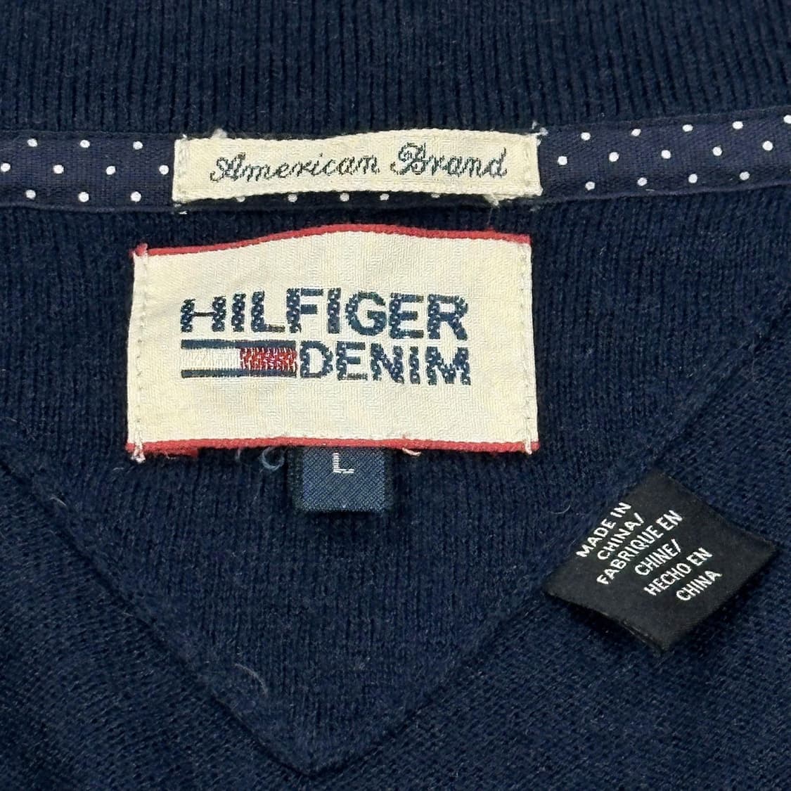 타미힐피거 플래그 네이비 니트 가디건 (L) 상품이미지5