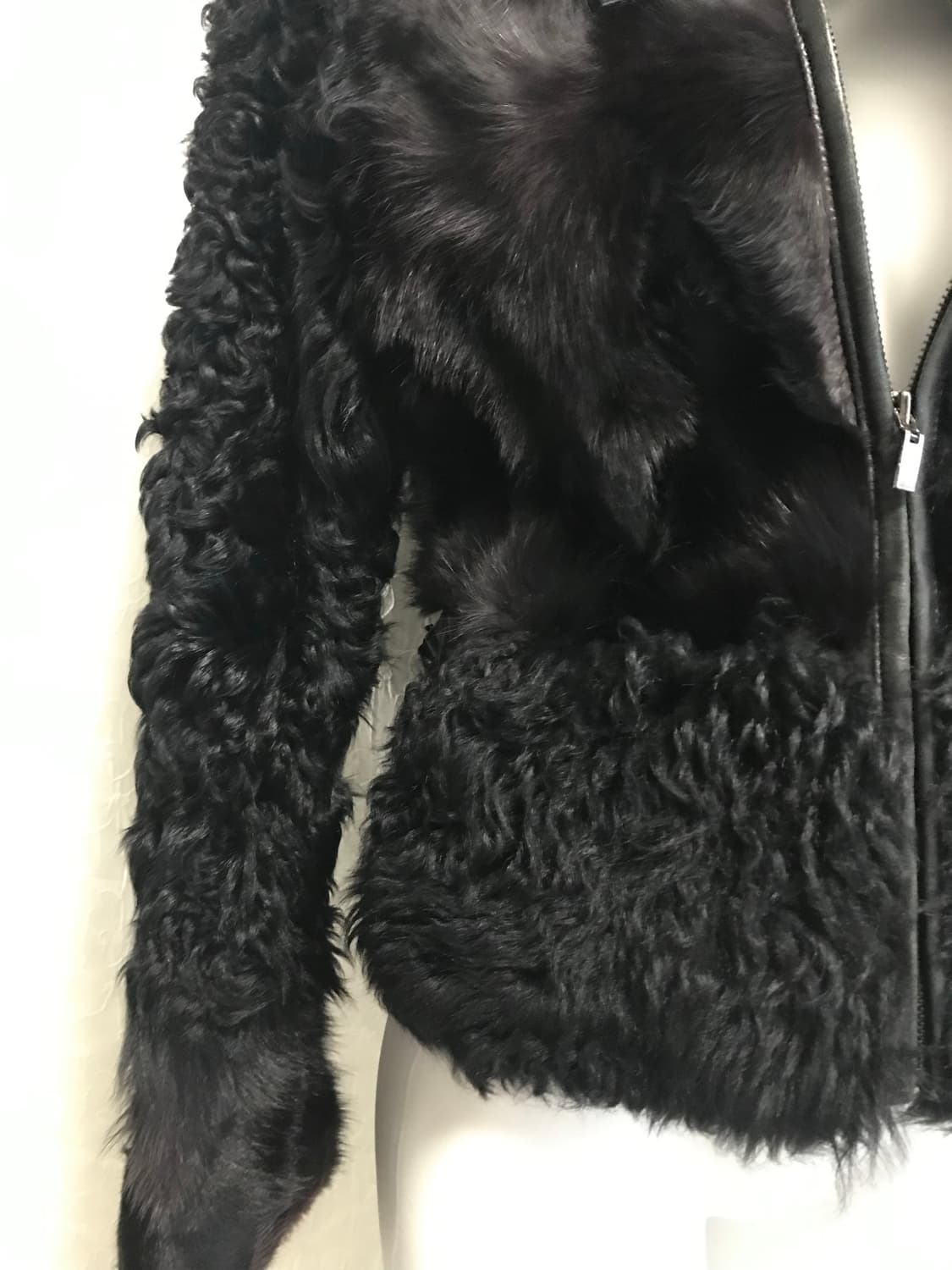 택포•빈티지 sally&john 폭스퍼 양가죽 버클 퍼자켓 상품이미지6