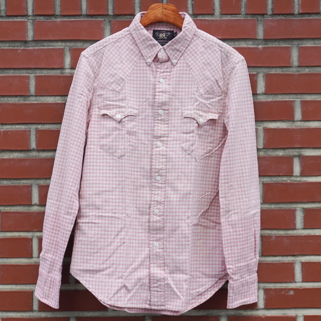 RRL pink plaid western shirt 상품이미지1