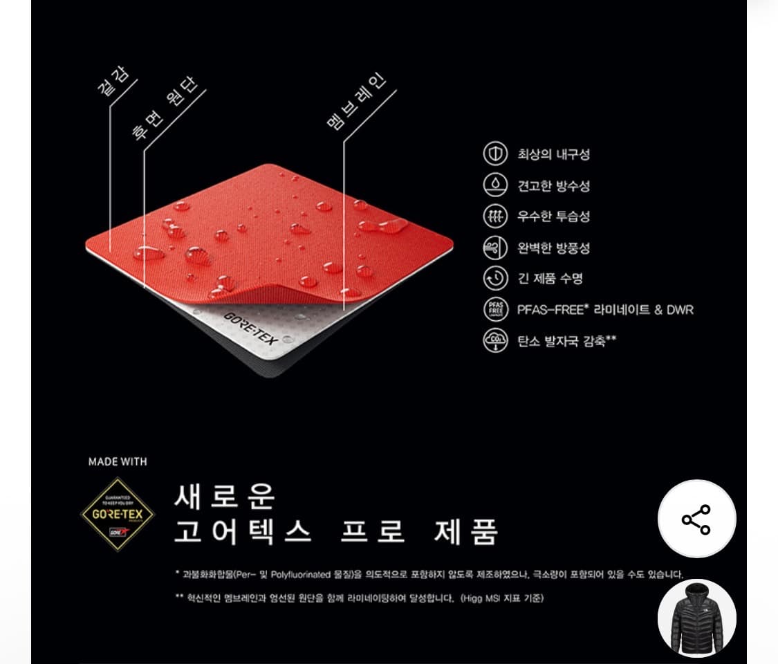 노스페이스 남성 메라피크 고어텍스 프로 자켓 상품이미지5