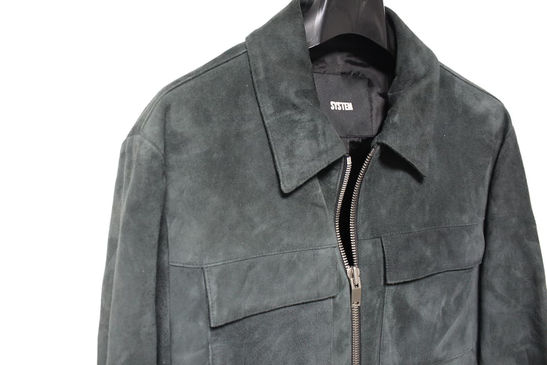 SYSTEM 시스템옴므 고트스킨 크롭 스웨이드 트러커 자켓 상품이미지2