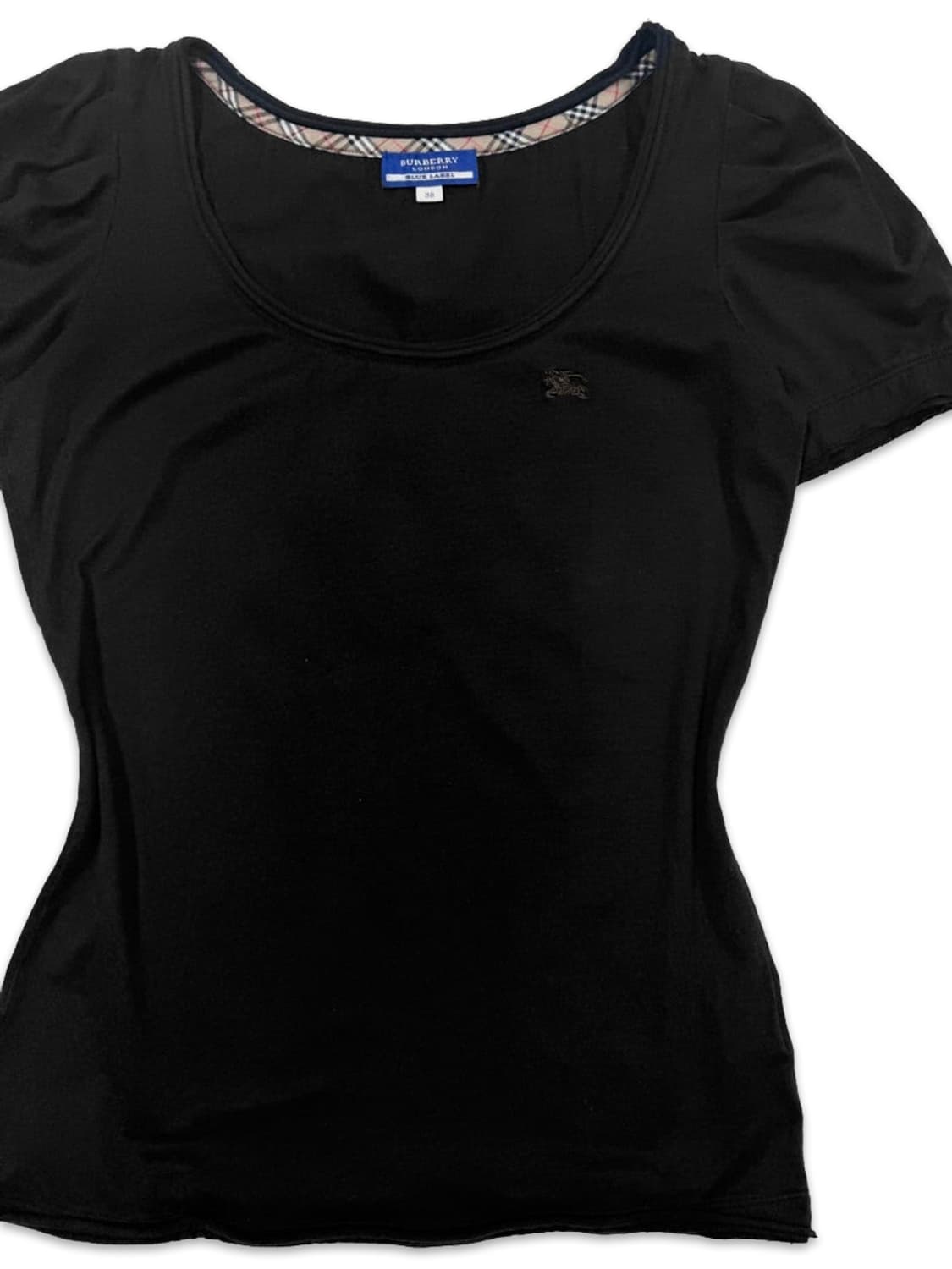 빈티지 Burberry blue label 블랙 티셔츠 상품이미지2