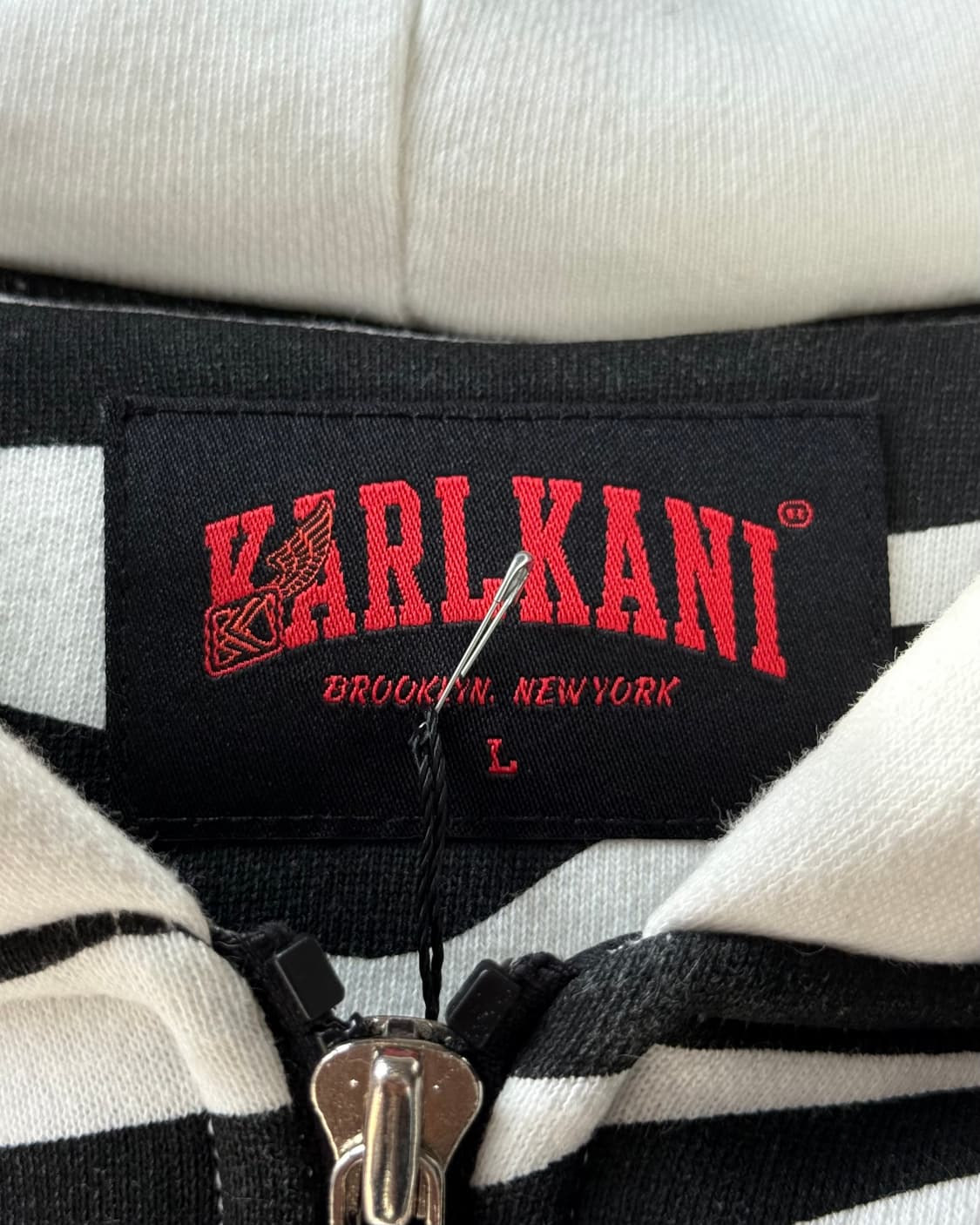 KARLKANI zebra pattern quilted 집업 후드집업 상품이미지6