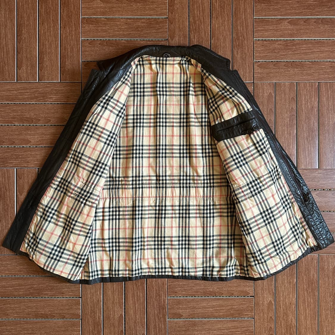 Vintage cowhide leather safari jacket 상품이미지3