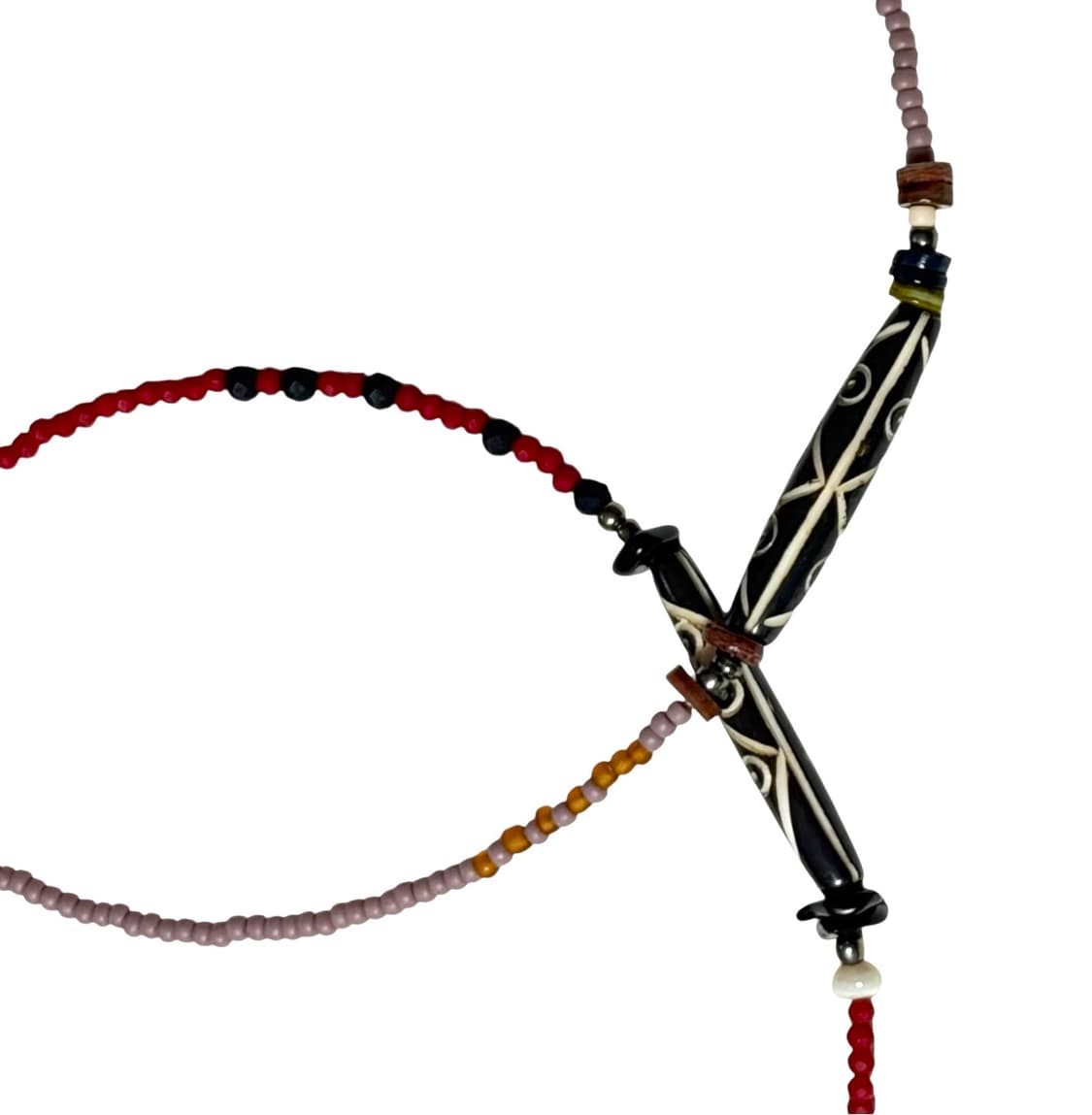 [rrrocnoc] orbit of wind 2col 우각 비즈목걸이 상품이미지3