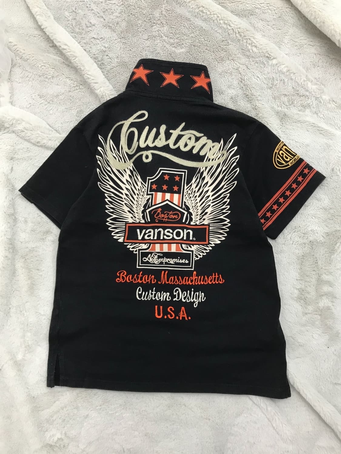 < Vanson Leathers Embroidery PK T-shirt  상품이미지9