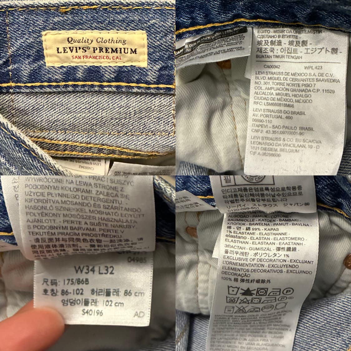 (34)Levis 리바이스 프리미엄 빅E 501 93 중청 데님 상품이미지9