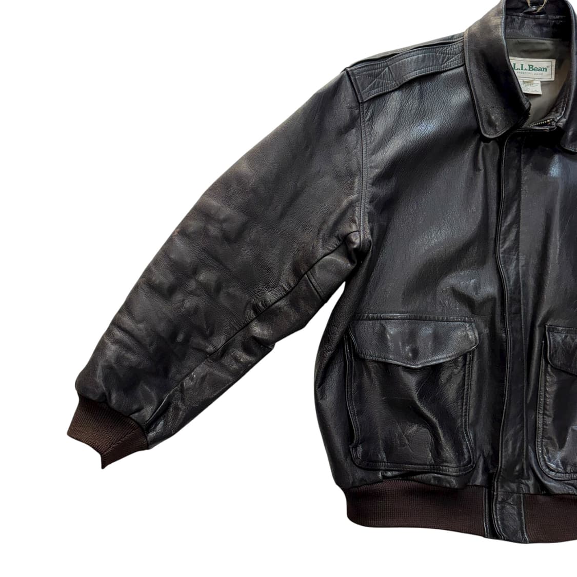 [105] 90's LL Bean A2 봄버 레더 자켓 상품이미지5
