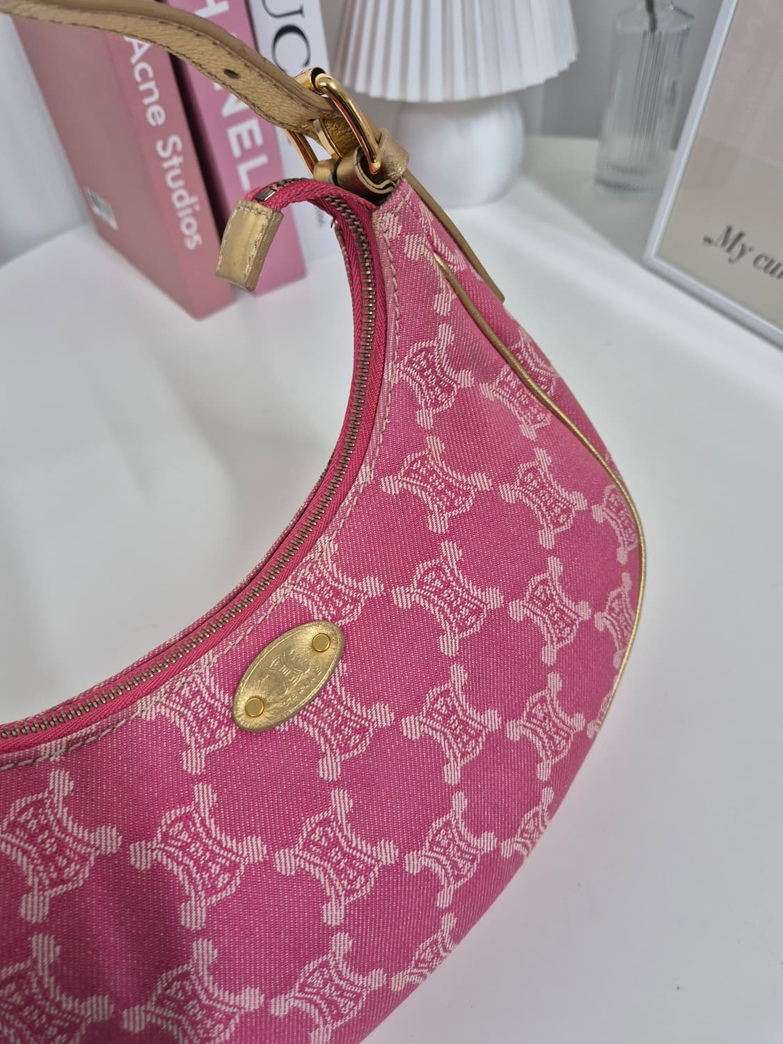 셀린느 아바 트리오페 핑크데님 호보백 상품이미지5