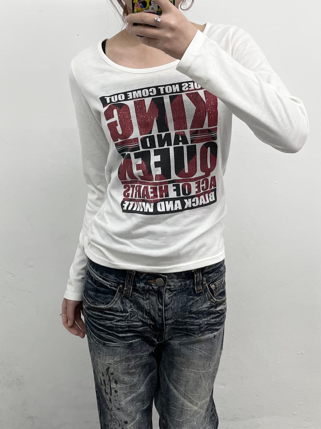 펑크 글리터 레터링 슬리브 상품이미지4