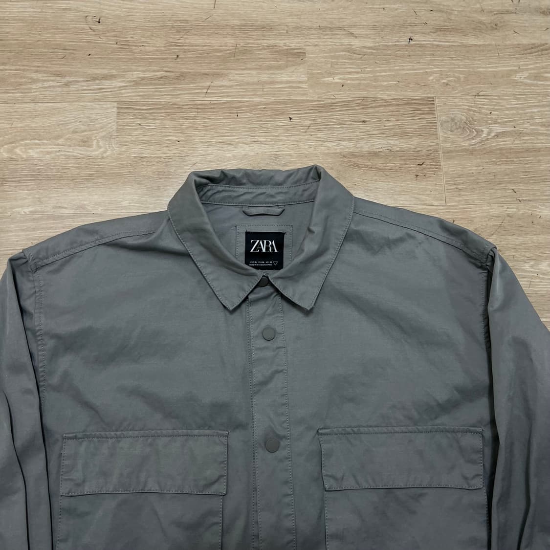 자라 오버사이즈 빅포켓 트러커 자켓 [그레이] XL/105 상품이미지2