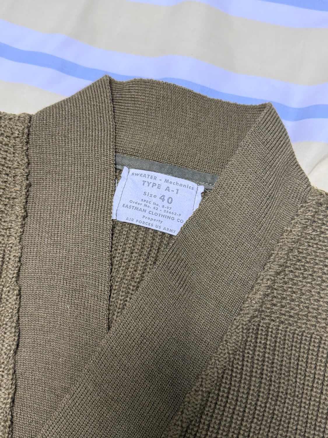 이스트맨 클로딩 메카닉 a-1 니트 올리브 40 상품이미지3
