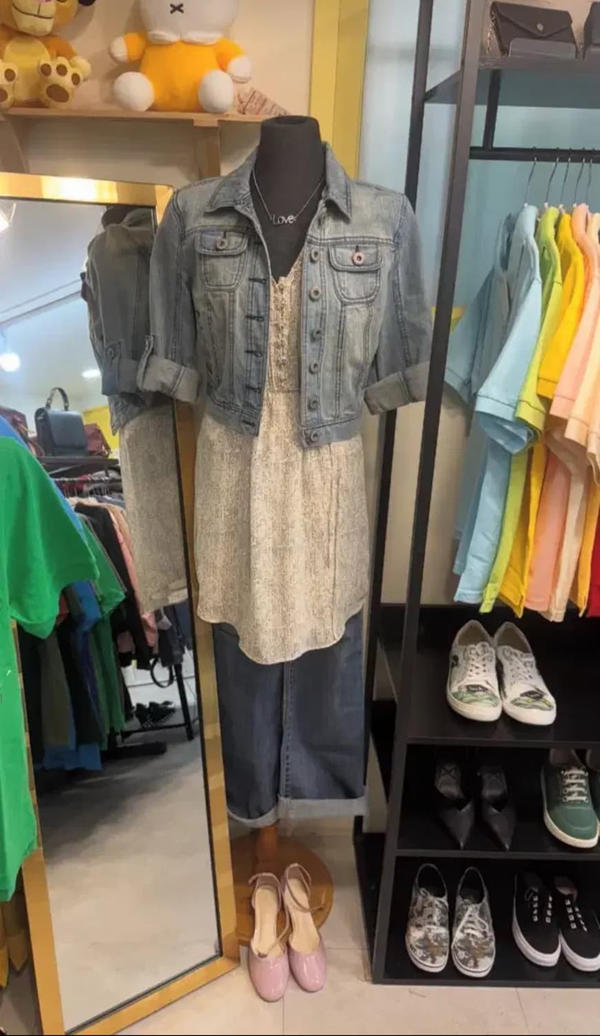 vtg H&M 플로럴 패턴 V넥 시폰 원피스 상품이미지2