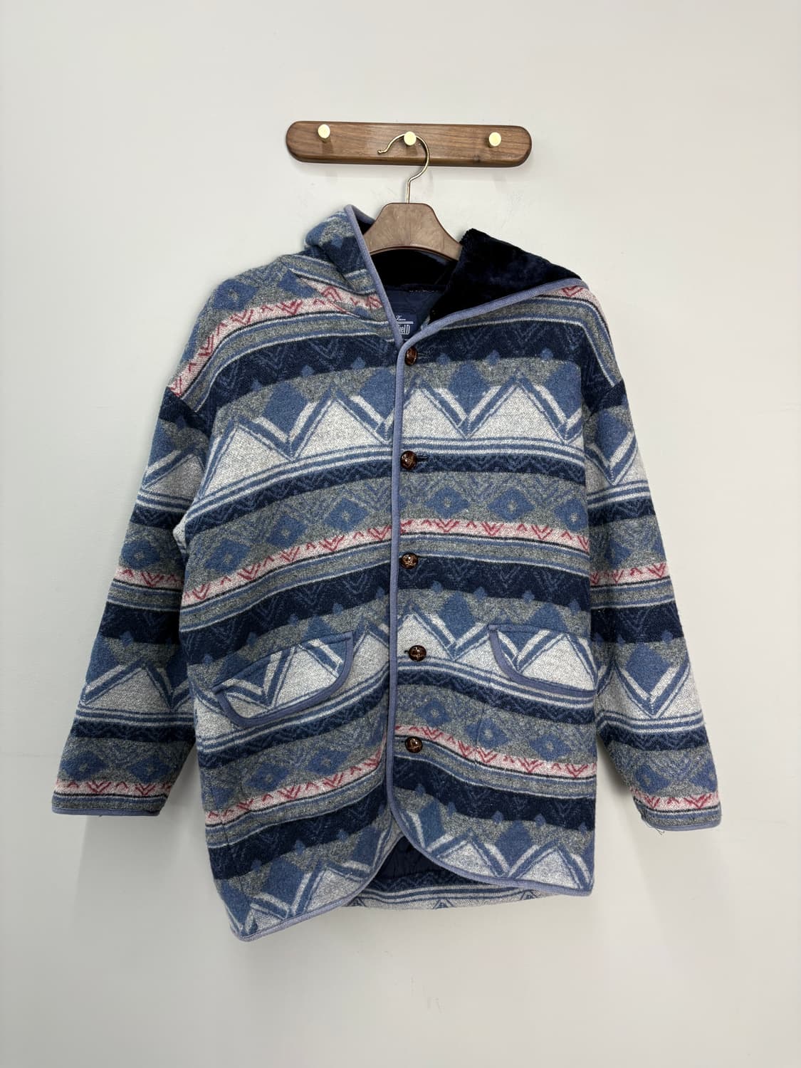 JPN 빈티지 울 패턴 버튼 에닉스 자켓 A3654 상품이미지2