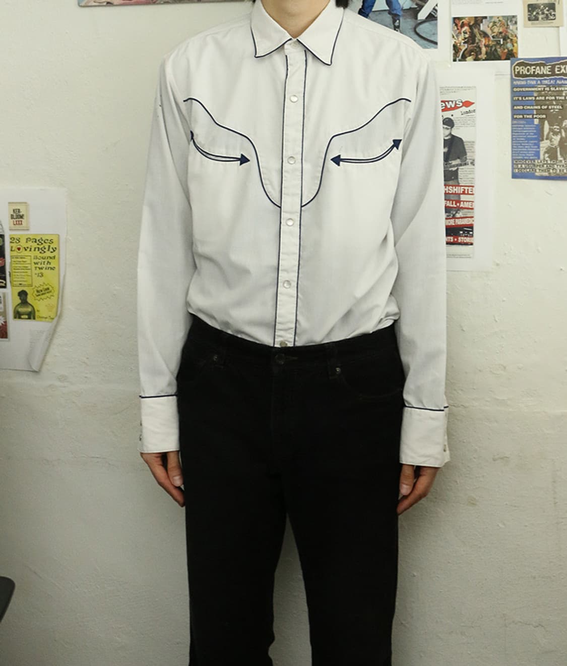 올드 갭 화이트 웨스턴 셔츠  상품이미지2