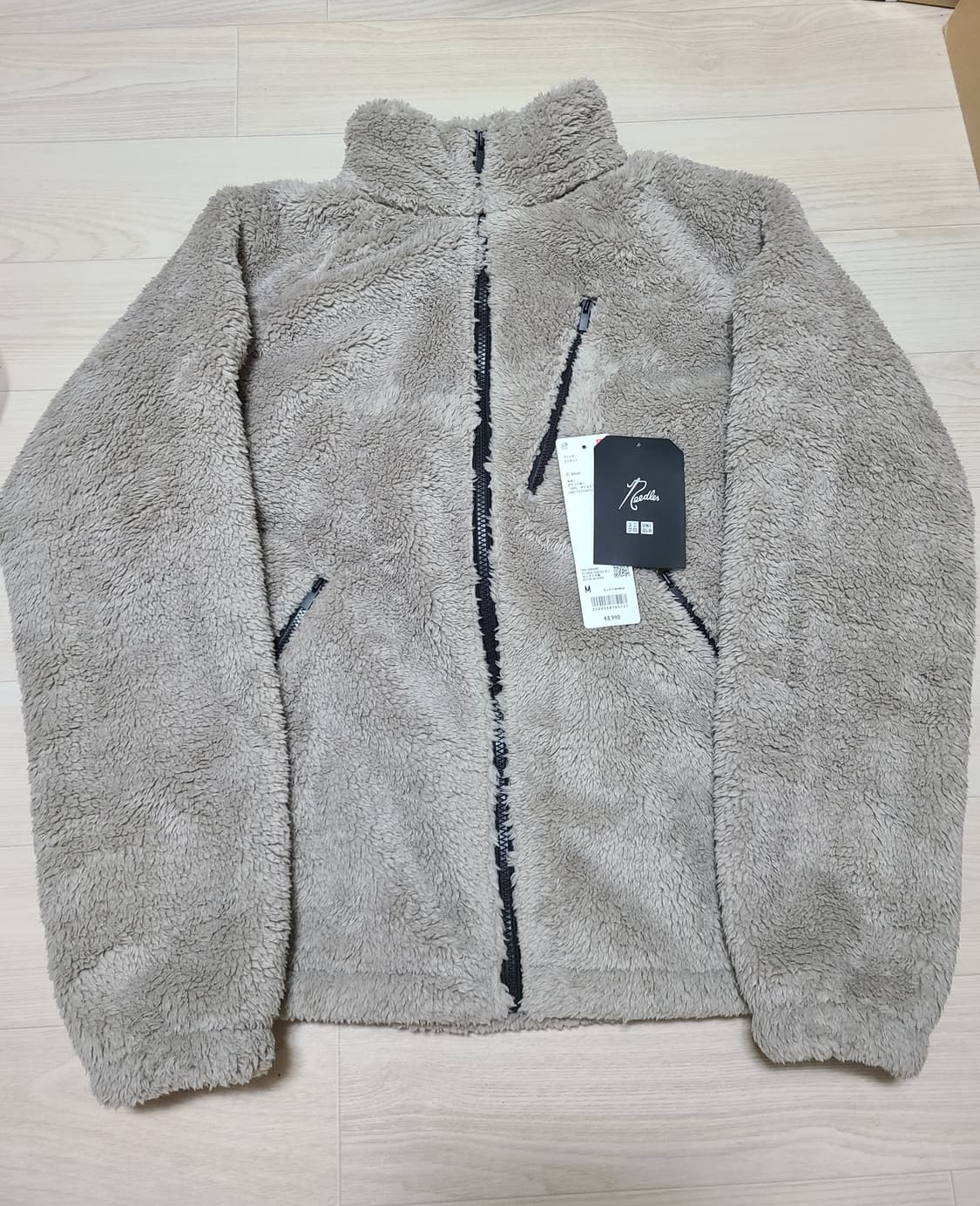 유니클로 x 니들스 후리스 집업재킷 (베이지,M) 상품이미지1