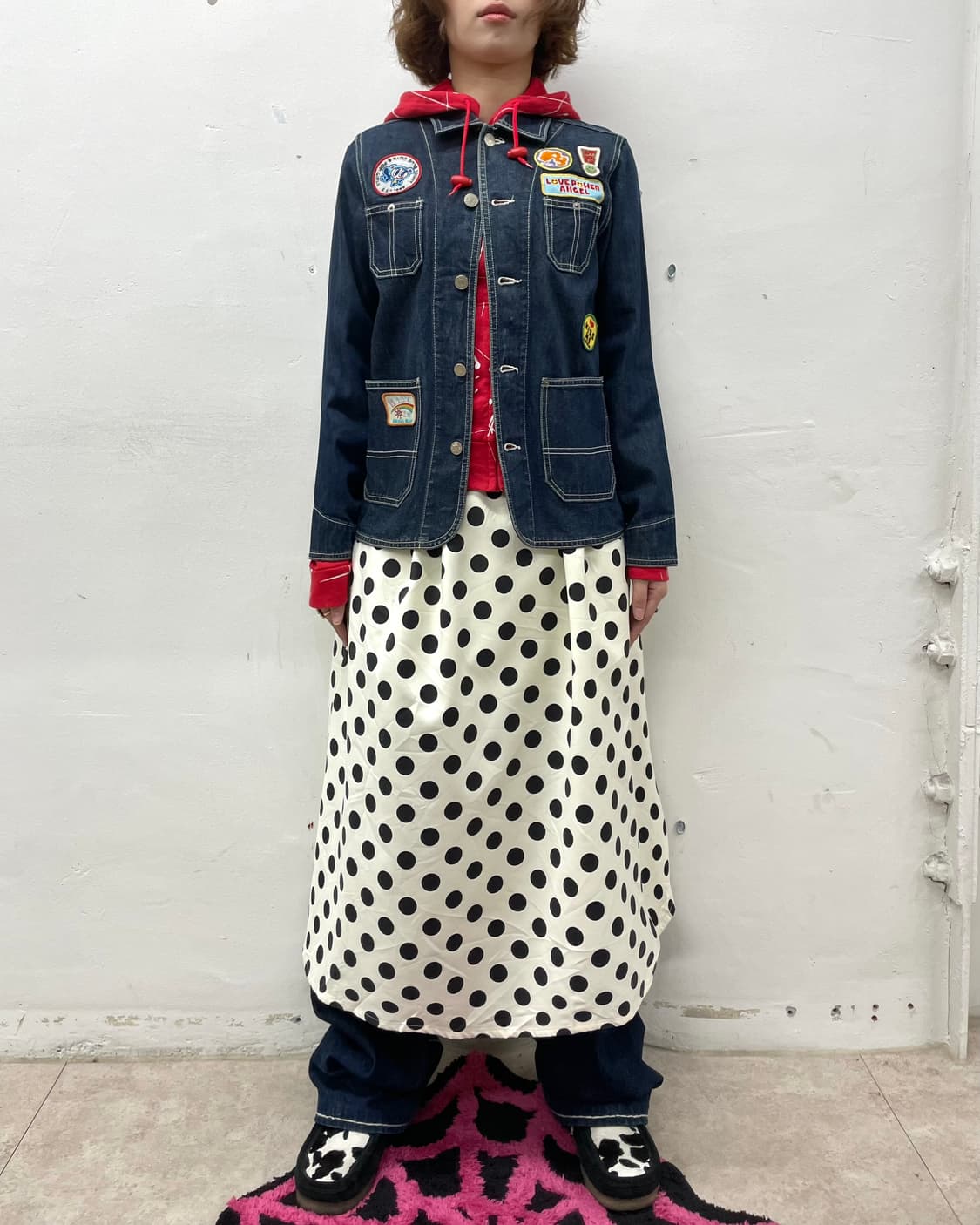  Angel Blue Patchwork Denim Jacket 상품이미지6