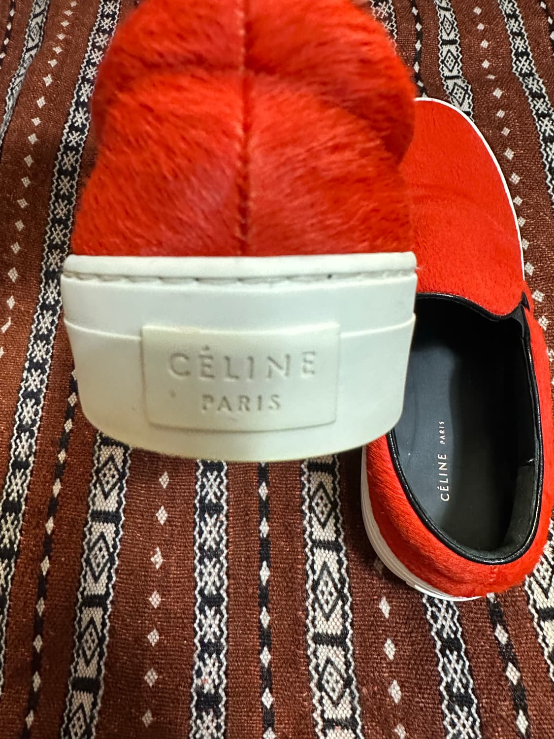 셀린느 레드 송치 슬립온 35 / 225 상품이미지3