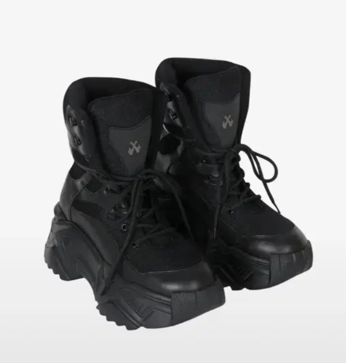 와이이이엘 PLATFORM BOOTS SNEAKERS BLACK 상품이미지1