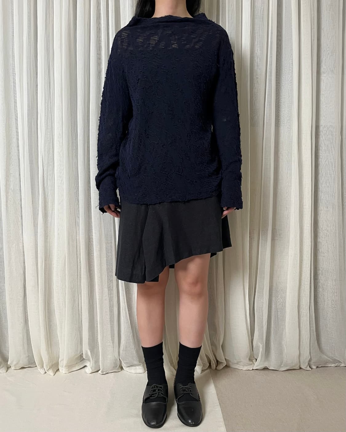 요지야마모토 데미지 시스루 레이어드 컷앤소 Yohji yamamoto 상품이미지3