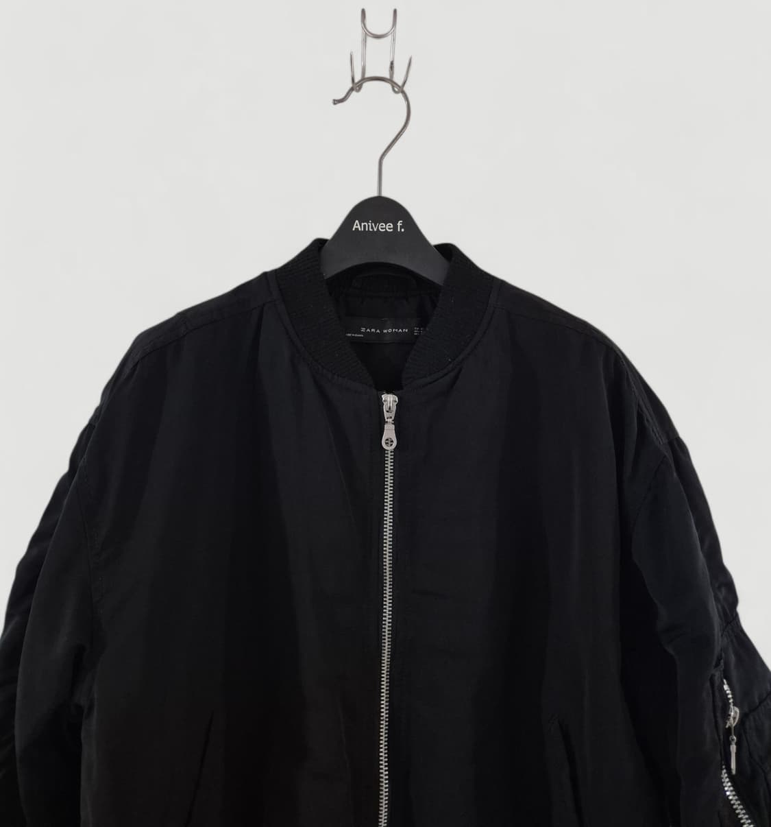 [55]자라 블랙 숏 항공점퍼 크롭 여성용 상품이미지1