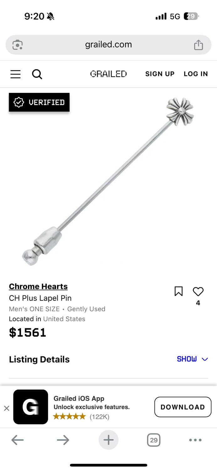 크롬하츠 플레어 옷핀(희귀매물) 상품이미지6