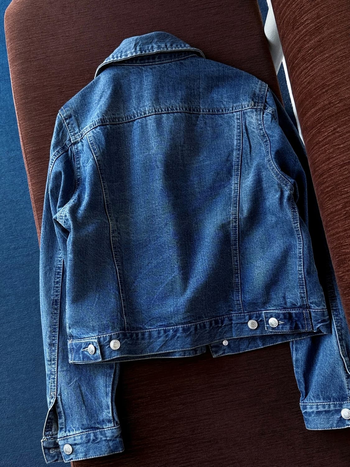 Denim cropped design trucker jacket 상품이미지4