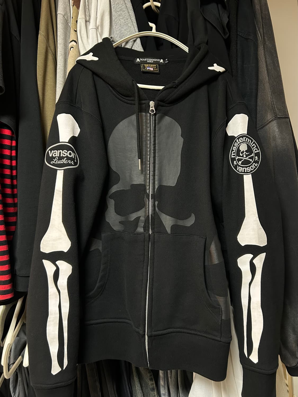 마스터마인드 월드 x밴슨 본 후디 레귤러 핏 블랙 m 상품이미지1