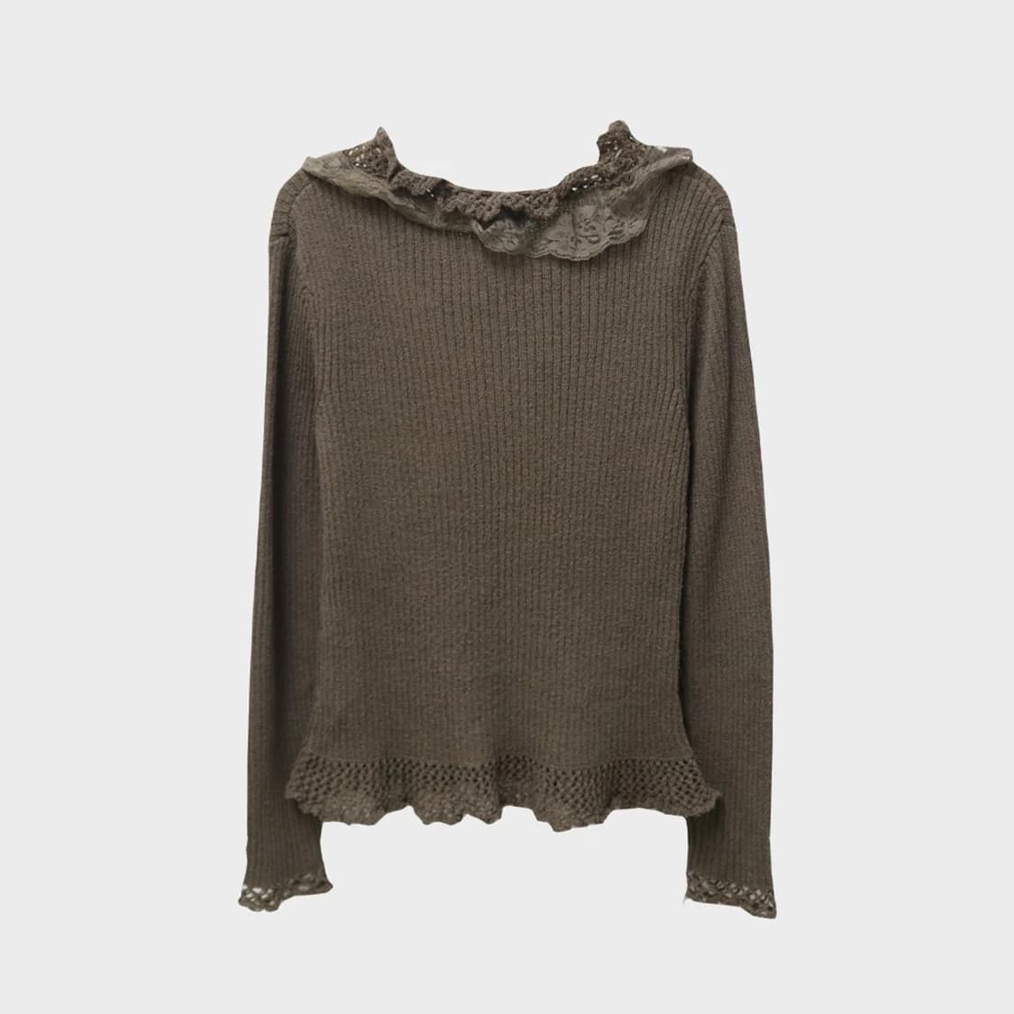 ROSA CHERI 프릴 y2k 울 혼방 니트 63135 상품이미지2