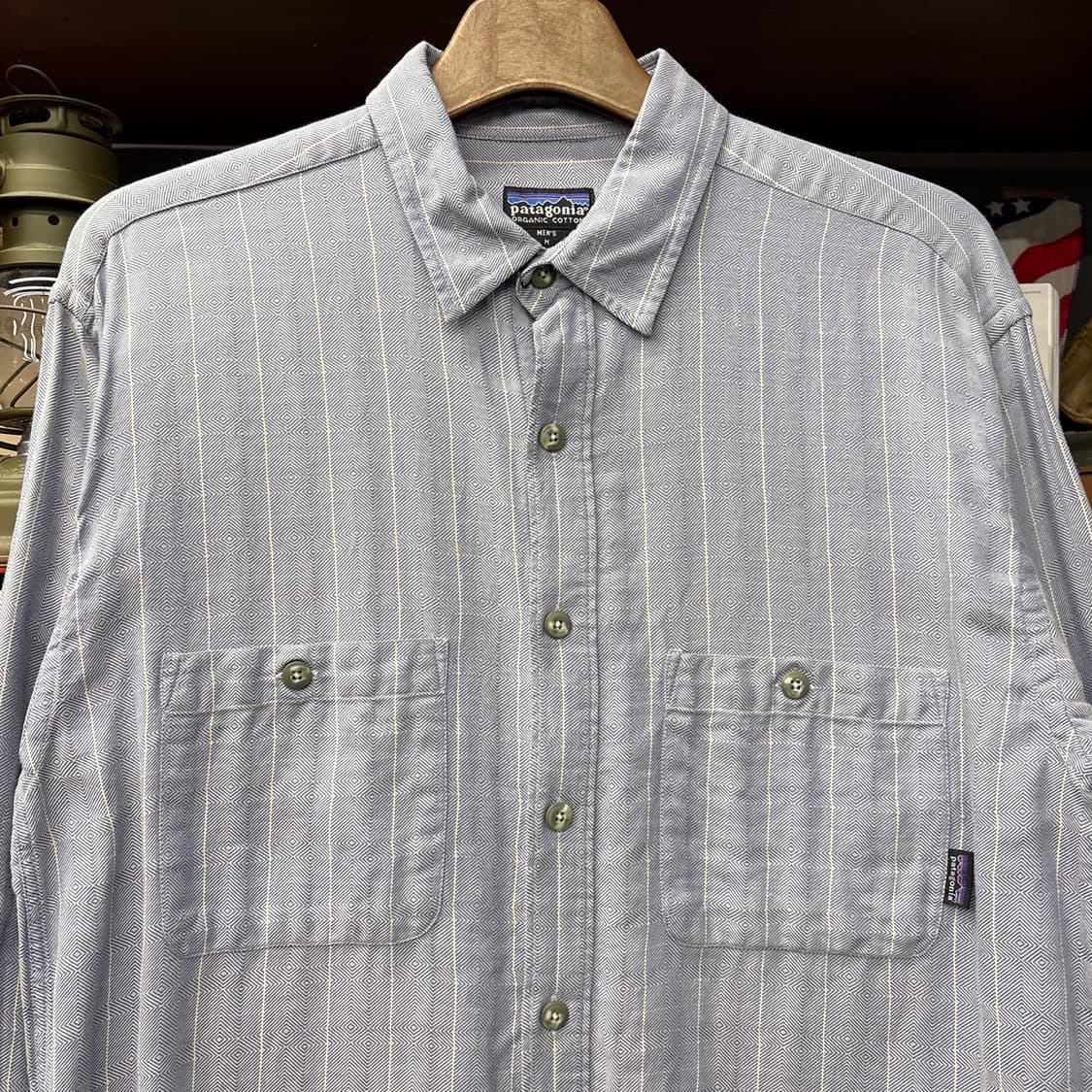 00s 파타고니아 오가닉코튼 지오매트릭 자카드 패턴셔츠 N964 상품이미지3