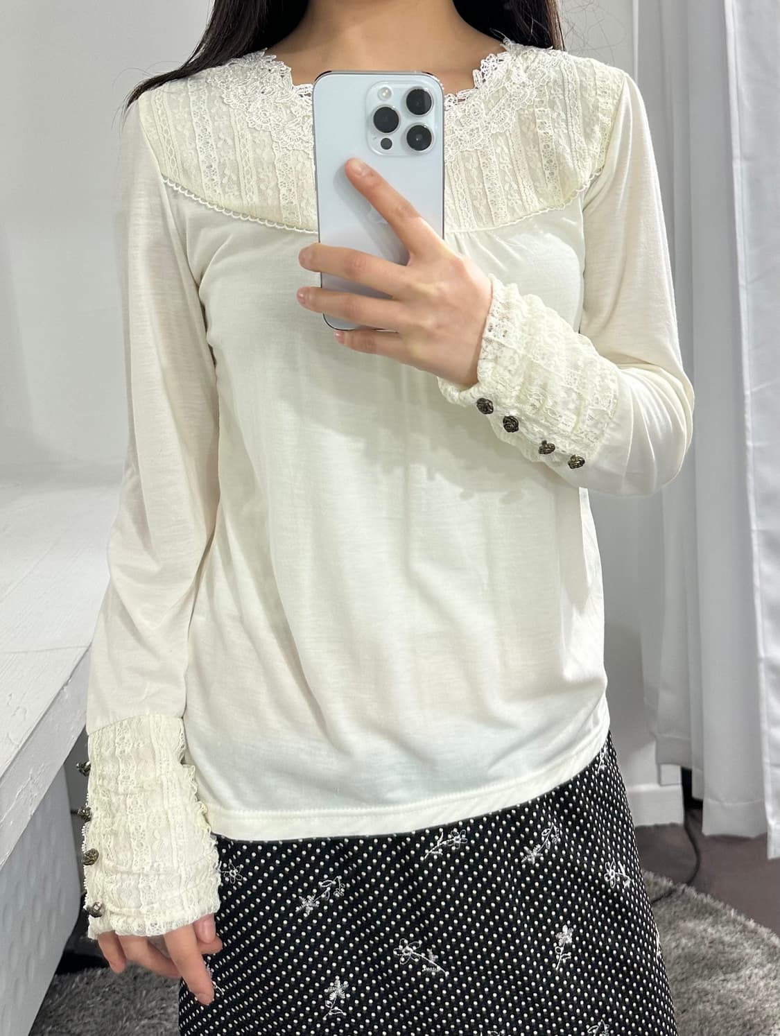 lace longsleeve 상품이미지3
