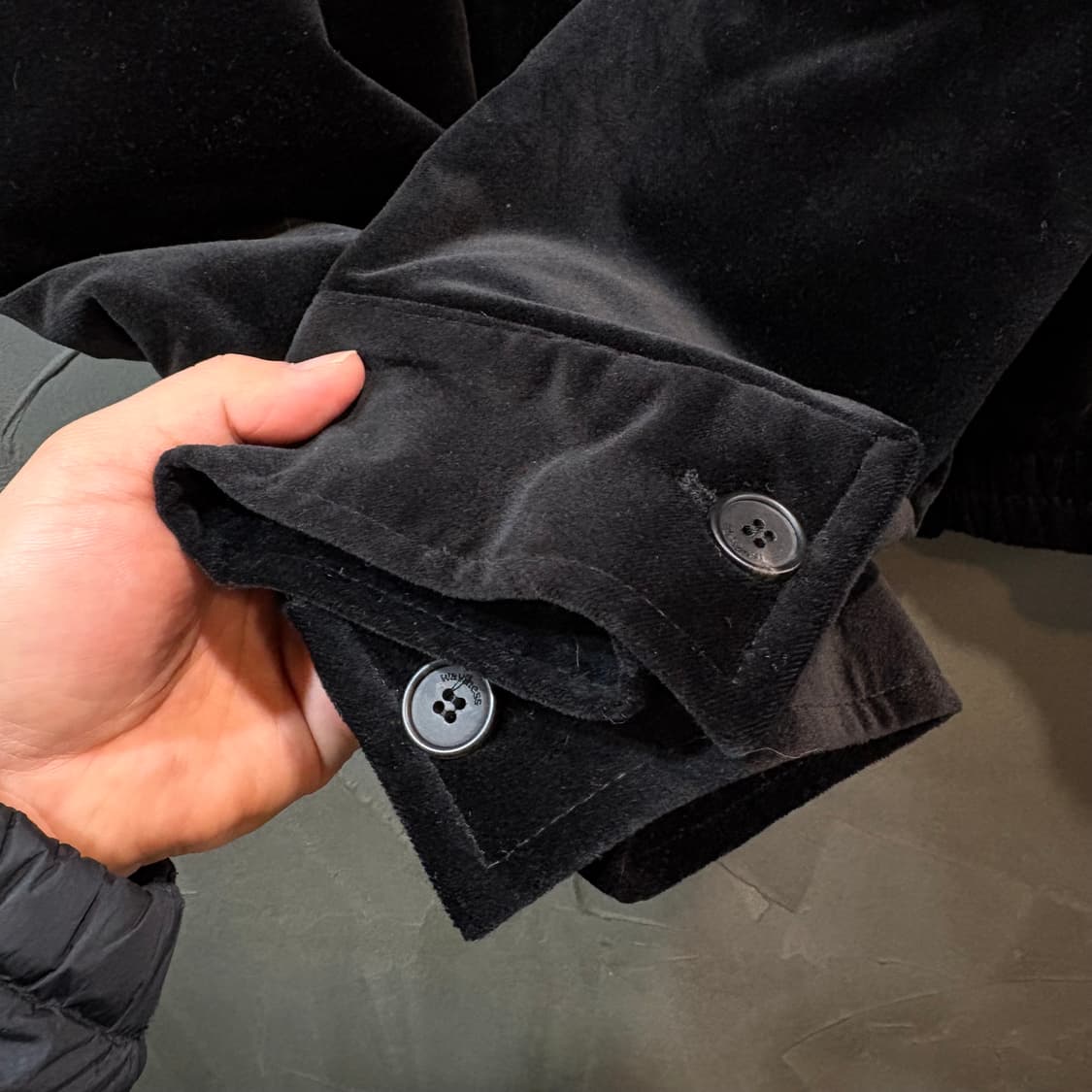 [1] WAVINESS 웨이비니스 벨벳 블루종 상품이미지4