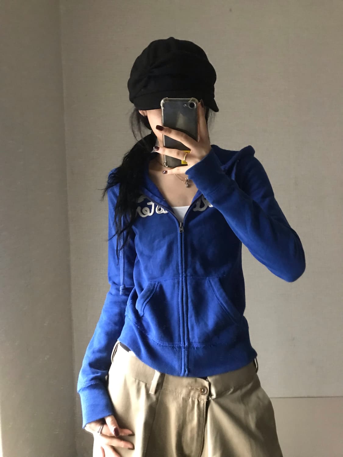 홀리스터 블루 슬림핏 후드집업 상품이미지1