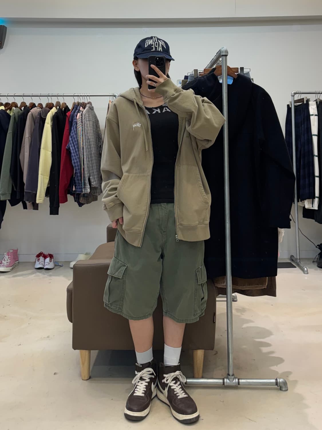 스투시 스탁 로고 후드집업 상품이미지7