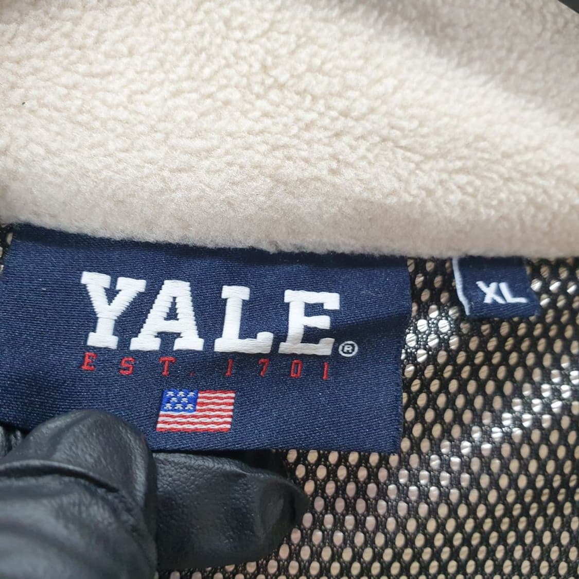YALE 베이지 남자 플리스 자켓 XL N4978 상품이미지4