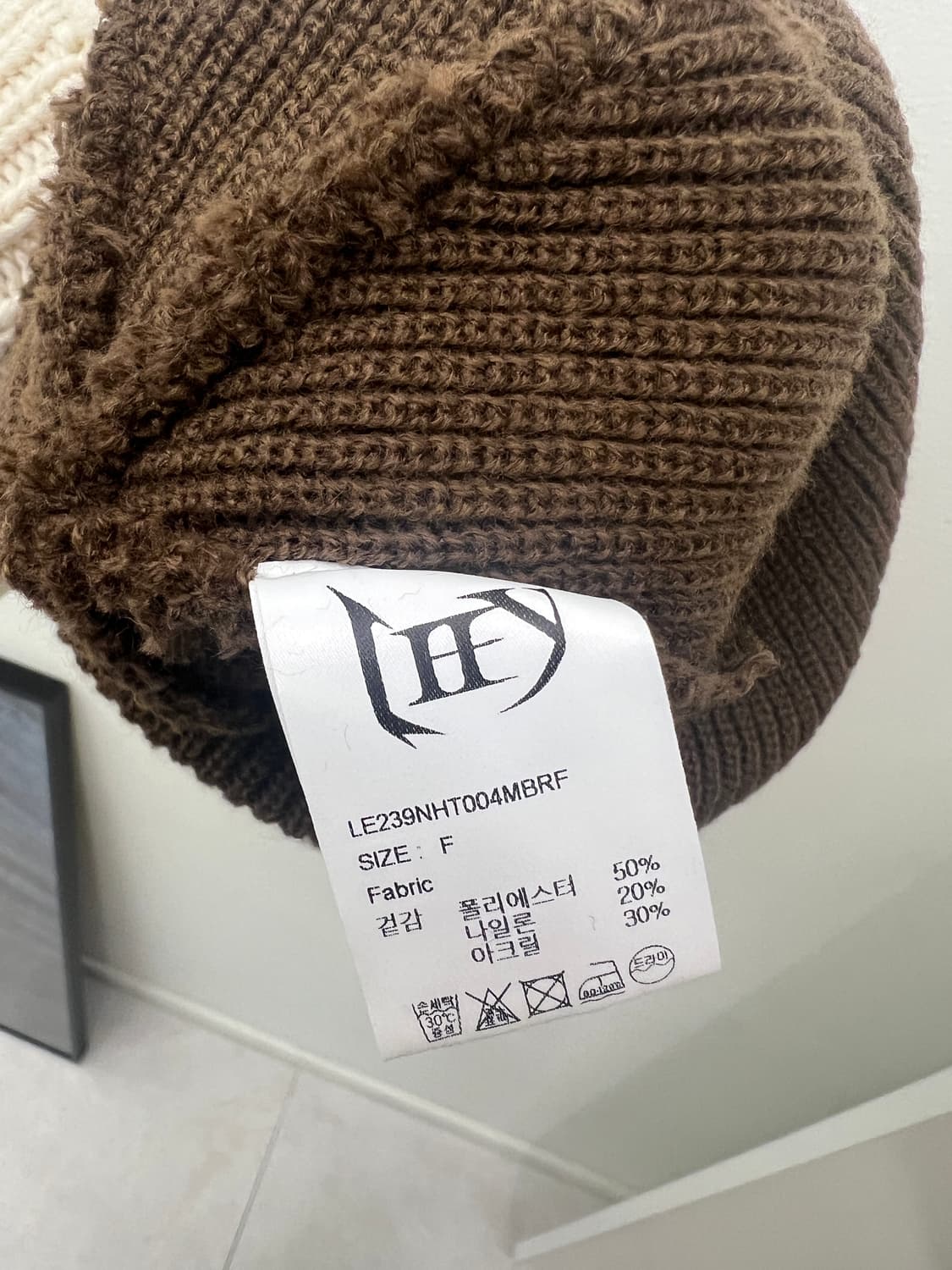 Yeel leey 로고 브라운 비니 상품이미지3