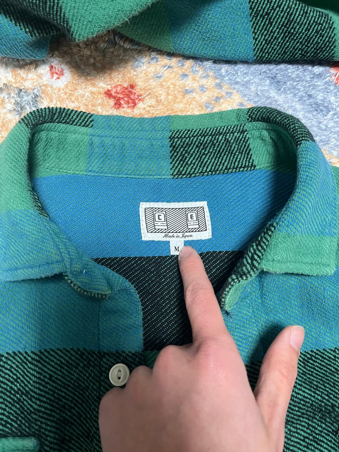 카브엠트 플란넬 체크 빅 셔츠 남방 M 상품이미지3